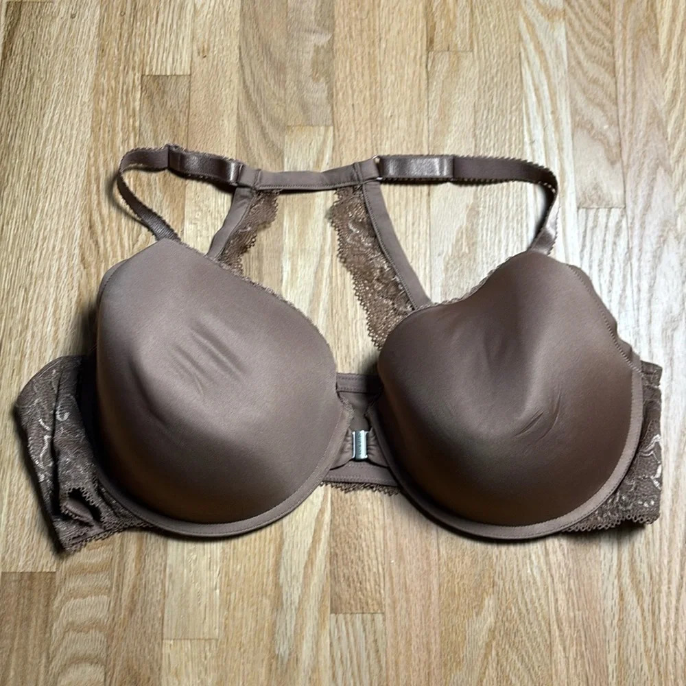 Torrid Plunge Push Up Racerback Bra Lace Trim